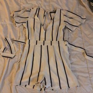 Striped romper
